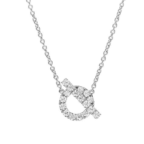 hermes finesse necklace white gold